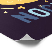 Poster Bleu Lune et étoiles Pépinière Art en espagnol Pos (Coin)