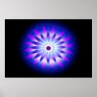 Poster bleu Mandala