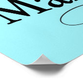 Poster Bleu Manger, boire et être marié Signal (Coin)