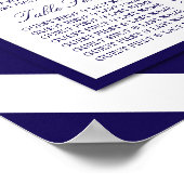 Poster Bleu Mariage de navire marine (Coin)