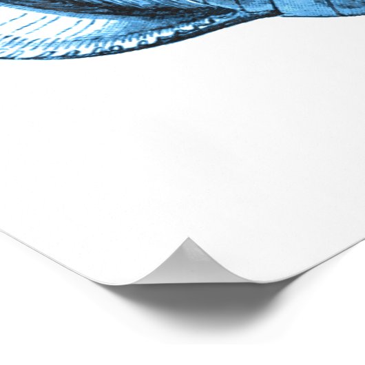 Poster Bleu marin côtier de la mer côtière (Coin)