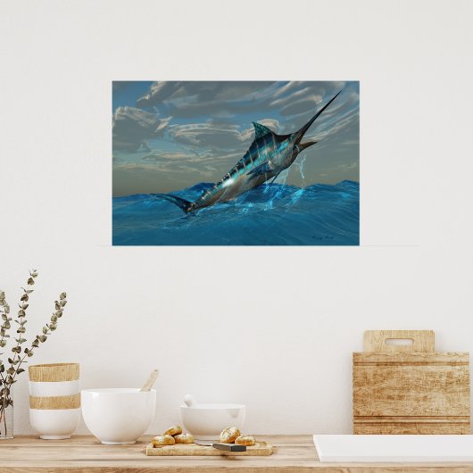 Poster Bleu Marlin (Cuisine)