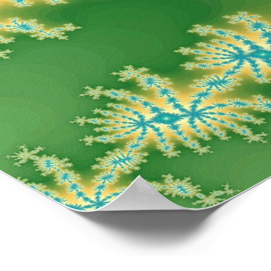 Poster Bleu méduse (Imprimer) (Coin)