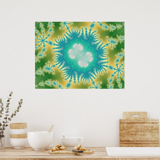 Poster Bleu méduse (Imprimer) (Cuisine)