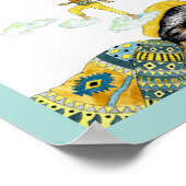 Poster Bleu mignon Suivez vos rêves Citation Inspirationn (Coin)