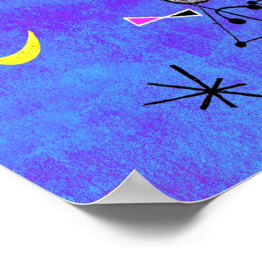 Poster Bleu Miro-ish (Coin)