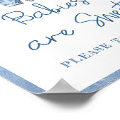 Poster Bleu moderne Jean Bébé Bébé sont doux (Coin)