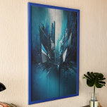 Poster Bleu moderne peinture Abstraite<br><div class="desc">Cette conception peut être personnalisée en choisissant l'option Modifier la conception. Vous pouvez également transférer sur d'autres objets. Contactez-moi à l'adresse colorflowcreations@gmail.com ou utilisez l'option conversation en haut de la page si vous souhaitez avoir cette conception sur un autre produit ou avez besoin d'aide. Voir d'autres de mes dessins ou...</div>