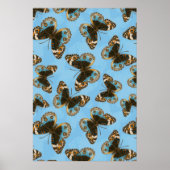 Poster Bleu motif papillon Pansy (Devant)