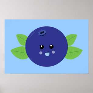 Poster Bleu mou