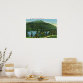 Poster Bleu Mt Lake Vue sur la montagne (Cuisine)