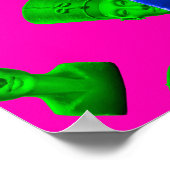 Poster bleu Nefertiti (Coin)