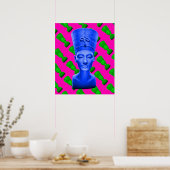 Poster bleu Nefertiti (Cuisine)