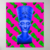Poster bleu Nefertiti (Devant)