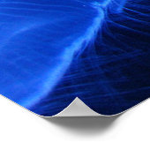 Poster Bleu néon méduse (Coin)
