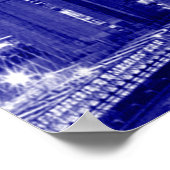 Poster bleu New York City Night (Coin)