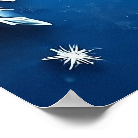 Poster bleu Noël (Coin)