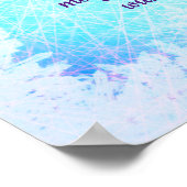 Poster Bleu Noël Bénédiction design gel (Coin)