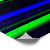 Poster Bleu Noir Grandes Vertes (Coin)