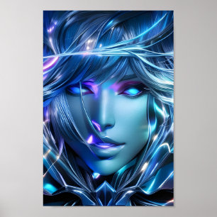 Poster Bleu numérique
