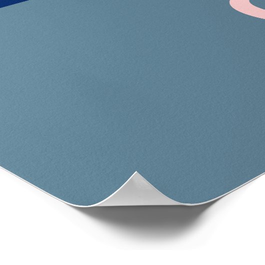 Poster bleu octopus (Coin)