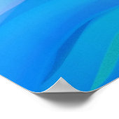 Poster Bleu ondulé (Coin)