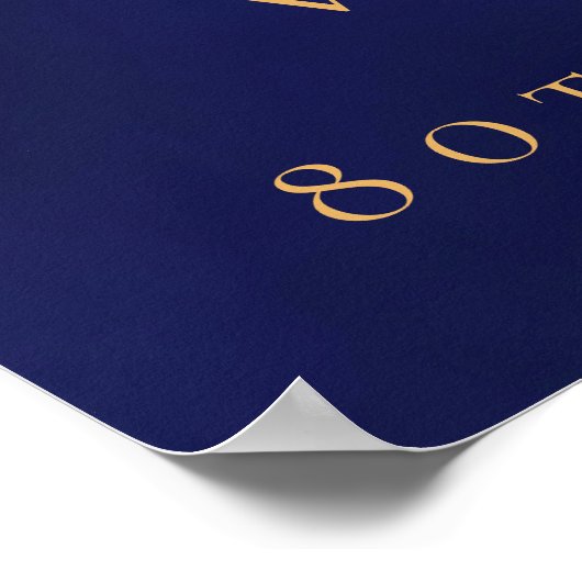 Poster Bleu or étoile bienvenue (Coin)