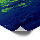 Poster Bleu orange Art Abstrait (Coin)