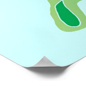 Poster Bleu papillon (Coin)