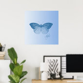Poster Bleu papillon Hope (Bureau à domicile)