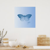 Poster Bleu papillon Hope (Cuisine)