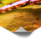 Poster Bleu Papillon Nature Art Décroché (Coin)