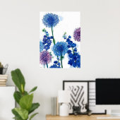 Poster bleu par u Aquarelle (Bureau à domicile)