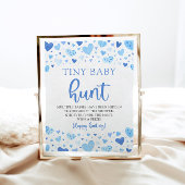 Poster Bleu Petit Ami Minuscule Baby Chasse Douche Jeu