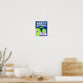 Poster Bleu Petit Monstre (Cuisine)