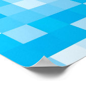 Poster Bleu pixé (Coin)