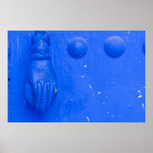 Poster Bleu Porte Knocker (Devant)