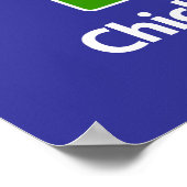 Poster Bleu poule (Coin)