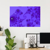 Poster bleu pourpre de l'hippocampe (Bureau à domicile)