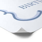 Poster Bleu Que Gir Coquette gâteau Coquette Anniversaire (Coin)