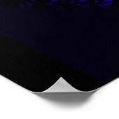 Poster Bleu rayonnant (Coin)