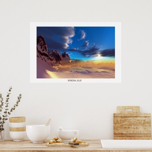 POSTER BLEU RÉCOLTANT (Cuisine)