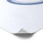 Poster Bleu Retro Coquette gâteau d'anniversaire Bienvenu (Coin)