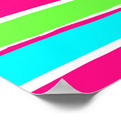 Poster Bleu rose vert (Coin)