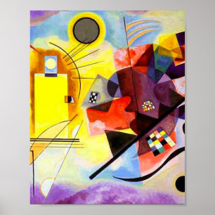 Poster Bleu rouge jaune par Vassili Kandinsky