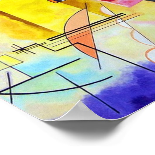 Poster Bleu rouge jaune Wassily Kandinsky (Coin)