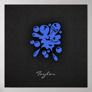 Poster Bleu royal