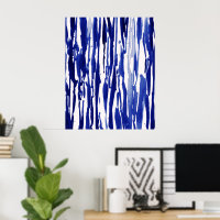 Bleu royal Abstrait rayures
