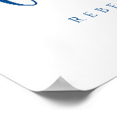 Poster Bleu royal Bienvenue à notre Signe Mariage Forever (Coin)