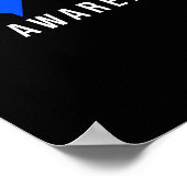 Poster Bleu Ruban SLA Conscience (Coin)